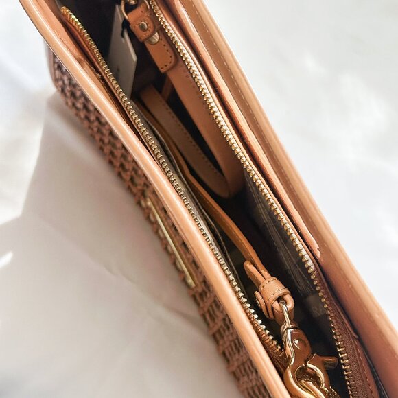 Brahmin Lenox Clutch Natural Nantucket Leather Purse, Originally $298.00 - Picture 10 of 15